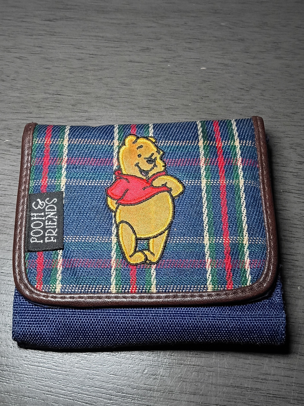Vintage Winnie the Pooh Plaid Tri-Fold Wallet 90s